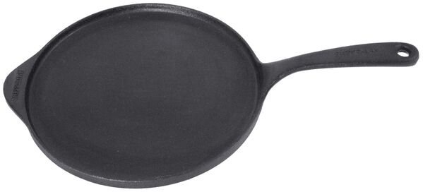 Eisenguss-Pfannkuchenpfanne, extra flach, D: 23 cm, H: 1,5 cm