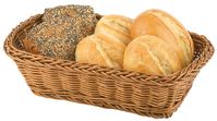 Tisch- u. Buffetkorb, eckig 31,5 x 22 cm, H 8,5 cm, PP, Fb. Braun Tisch- u. Buffetkorb, eckig 31,5 x 22 cm, H 8,5 cm, PP, Fb. Braun