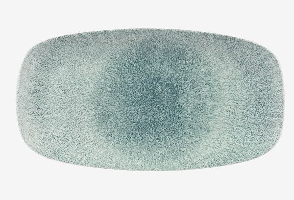 Churchill, Raku : Jade Green - Chefs Platte rechteckig, 35,5 x 18,9 cm