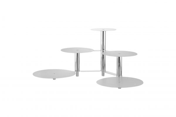 Etagen- Tortenständer, Alu, 5 Etagen: 2 x 20/ 2 x 26/ 1 x 32 cm