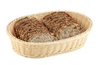 Tisch- u. Buffetkorb, oval 28,5 x 17 cm, H: 8,5 cm, PP, Fb. hellbeige Tisch- u. Buffetkorb, oval 28,5 x 17 cm, H: 8,5 cm, PP, Fb. hellbeige