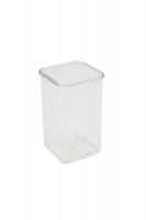 Vorrats-, Gewürzdose rechteckig inkl. Deckel, PS transparent, 170 x 170 x 300 mm/ 1,45 ltr. Vorrats-, Gewürzdose rechteckig inkl. Deckel, PS transparent, 170 x 170 x 300 mm/ 1,45 ltr.