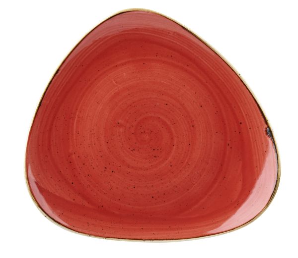 Churchill, Stonecast : Berry Red - Teller flach dreieckig, 31,1 cm