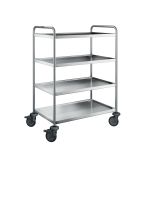 Servierwagen SW 9 X 6-4, 4 Borde 90 x 55 cm, max. 80 kg/ Bord, Geesamt: 120 kg, LxBxH: 100 x 65 x 129 cm Servierwagen SW 9 X 6-4, 4 Borde 90 x 55 cm, max. 80 kg/ Bord, Geesamt: 120 kg, LxBxH: 100 x 65 x 129 cm