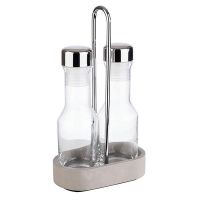 Essig- u. Öl- Menage ELEMENT, 3-teilig, B x L: 14 x 8 cm, H: 25 cm Essig- u. Öl- Menage ELEMENT, 3-teilig, B x L: 14 x 8 cm, H: 25 cm