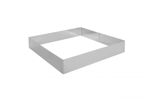 Tortenring Quadrat, Edelstahl, 28 x 28 x 5 cm
