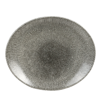 Churchill, Raku : Quartz Black - Teller oval Coupe, 27 x 22,9 cm Churchill, Raku : Quartz Black - Teller oval Coupe, 27 x 22,9 cm