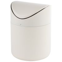 Tischrestebehälter m. abnehmbaren Schwingdeckel, Edelstahl, D: 12 cm, H: 17 cm, Farbe: whisper white Tischrestebehälter m. abnehmbaren Schwingdeckel, Edelstahl, D: 12 cm, H: 17 cm, Farbe: whisper white