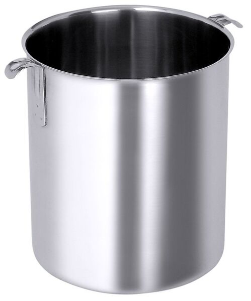 Wasserbadkasserolle mit Hakengriffen, I: 4 ltr., D: 18,5 cm, H: 18,5 cm, Edelstahl