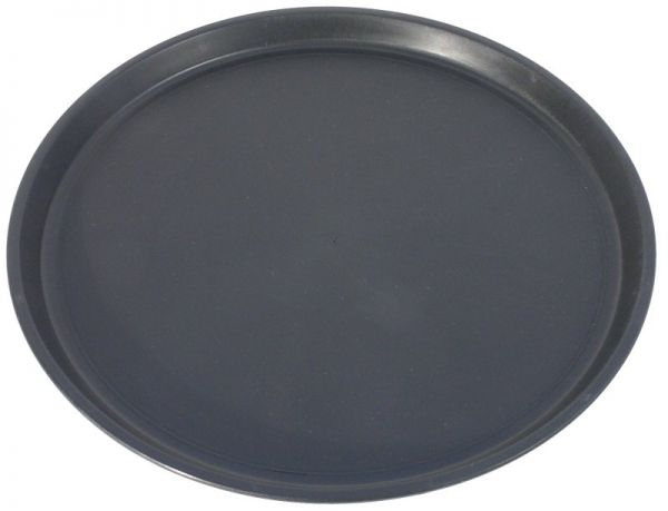Tablett, rund, rutschfest, schwarzer Kunststoff, D: 40 cm, H: 2,2 cm