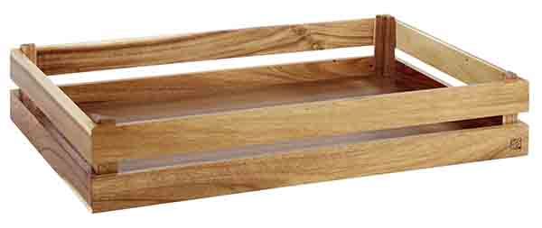 Holzbox SUPERBOX 55,5 x 35 cm, H: 10,5 cm Akazienholz, hell