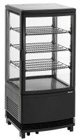 Mini-Kühlvitrine 75L2T schwarz Mini-Kühlvitrine 75L2T schwarz