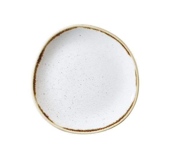 Churchill, Stonecast : Barley White - Teller flach rund Organisch, 21 cm