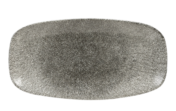 Churchill, Raku : Quartz Black - Platte rechteckig, 29,8 x 15,3 cm