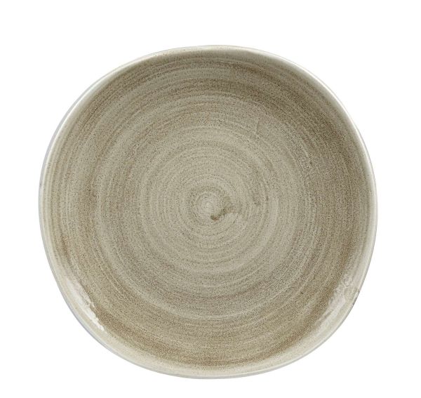 Churchill, Stonecast Patina : Antique Taupe - Teller flach rund Organisch, 26,4 cm