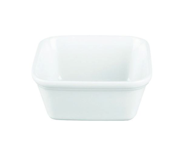 Churchill, Cookware - Auflaufform hoch quadratisch, uni/ weiss, 12 x 12 x 12 cm/ 0,45 ltr.