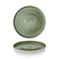 Churchill, Stonecast Patina : Burnished Green - Teller flach m. erhöhten Rand, 21 x 2 cm Churchill, Stonecast Patina : Burnished Green - Teller flach m. erhöhten Rand, 21 x 2 cm