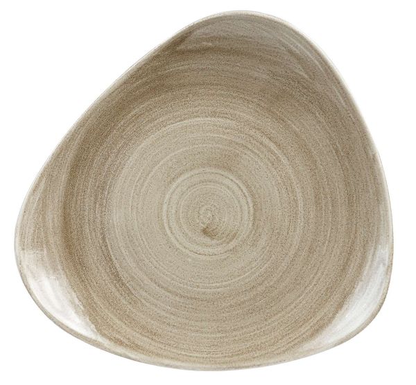 Churchill, Stonecast Patina : Antique Taupe - Teller flach dreieckig, 31,1 cm