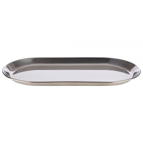 Tablett hochglanzpoliert, Edelstahl, 30 x 15,5 cm, H: 1,5 cm
