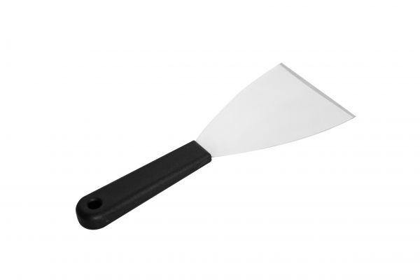 Spachtel, Edelstahl, 100 mm, harter Griff (schwarz)