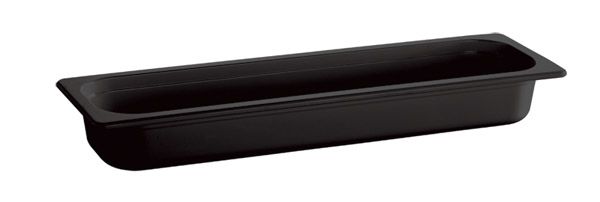 GN 2/4 Behälter ECO LINE 53 x 16,2 cm, Tiefe: 100 mm, Melamin, schwarz, I: 4,3 ltr.