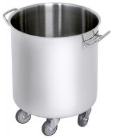 Abfallbehälter mit Rollen, fünf Gummi-Räder, I: 50 ltr., D: 40 cm, H: 49,5 cm Abfallbehälter mit Rollen, fünf Gummi-Räder, I: 50 ltr., D: 40 cm, H: 49,5 cm