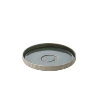 Playground, Steinzeug - NARA Grau : Untertasse rund , Relief, 15 cm Playground, Steinzeug - NARA Grau : Untertasse rund , Relief, 15 cm