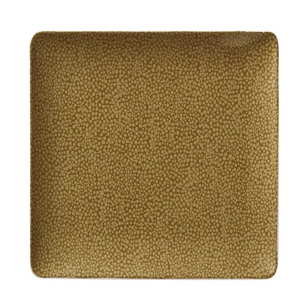 Bauscher, Purity : 425688 Pearls Olive - Teller flach quadratisch Coup, bonewhite, 27 x 27 cm
