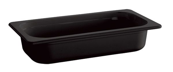 GN 1/4 Behälter ECO LINE 26,5 x 16,2 cm, Tiefe: 65 mm, Melamin, schwarz, I: 1,35 ltr.