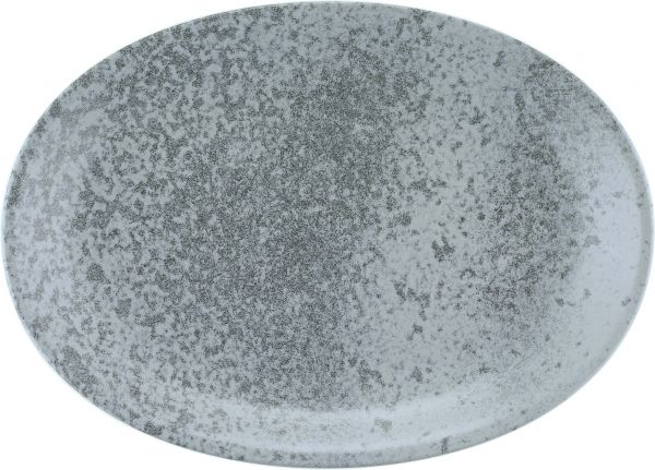 Bauscher, Sandstone : Dekor 425774 Gray - Platte oval coup 32,3 x 22,8 cm