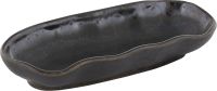 Playground, Steinzeug - NAMI : Platte, oval, ebenholzfarben, 15 x 7 cm Playground, Steinzeug - NAMI : Platte, oval, ebenholzfarben, 15 x 7 cm