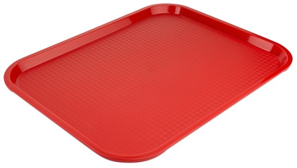 Fast Food Tablett, rot, Polypropylen, 45 x 35 x 2 cm