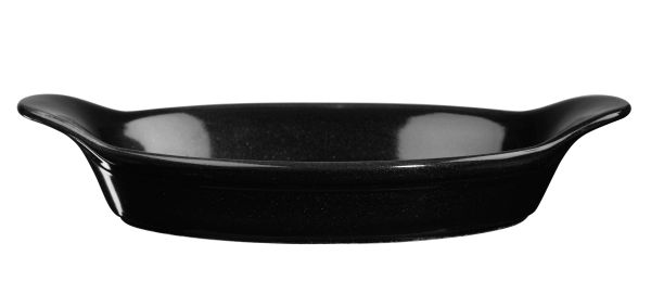 Churchill, Cookware - Backform rund m. 2 Griffen, uni/ schwarz, 17,5 x 21,5 cm/ 0,59 ltr.