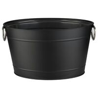 Getränkewanne TIN, 40 x 28 cm, H: 22 cm, Metall, verzinkt, PVC, außen schwarz Getränkewanne TIN, 40 x 28 cm, H: 22 cm, Metall, verzinkt, PVC, außen schwarz