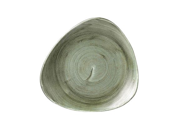 Churchill, Stonecast Patina : Burnished Green - Teller flach dreieckig, 28,5 cm
