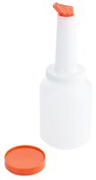 Dosier-/ Vorratsflasche, mit Deckel orange, I: 2 ltr., D: 12,5 cm, H: 35 cm, SAN Dosier-/ Vorratsflasche, mit Deckel orange, I: 2 ltr., D: 12,5 cm, H: 35 cm, SAN