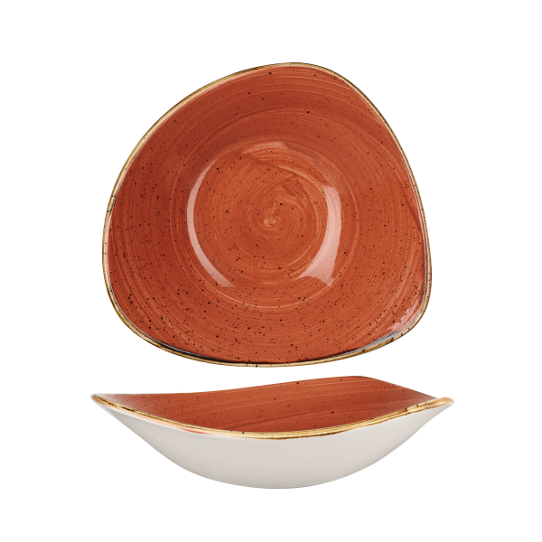 Churchill, Stonecast : Spiced Orange - Schale dreieckig, 18,5 cm/ 0,37 ltr.