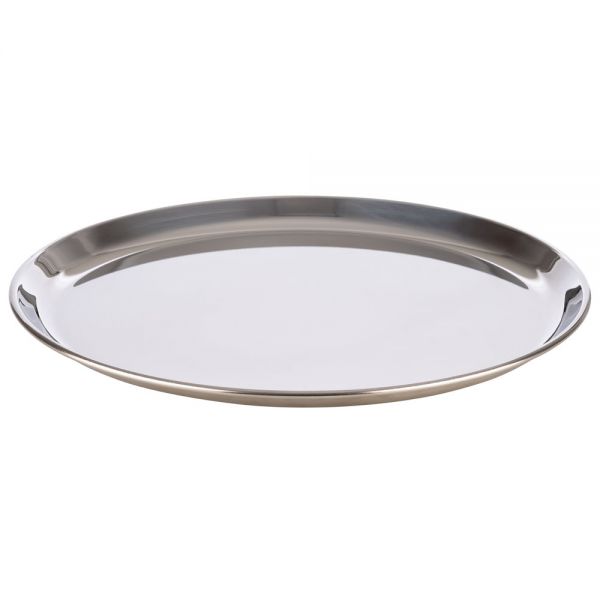 Tablett hochglanzpoliert, Edelstahl, D: 27 cm, H: 1,5 cm