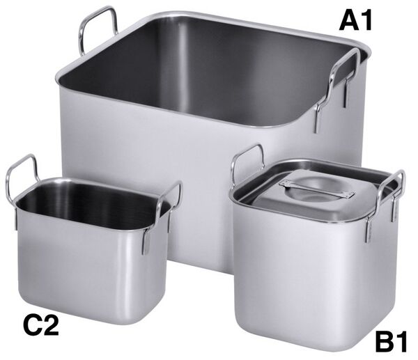 Bain-Marie-Einsatz 5 l Serie B / mittel, I: 0,5 ltr., 15,5 x 15,5 x 23,5 cm