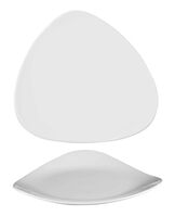 Churchill, Vellum : White Matt Glaze - Teller flach dreieckig, 22,9 cm Churchill, Vellum : White Matt Glaze - Teller flach dreieckig, 22,9 cm