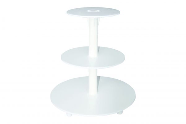 Etagen- Tortenständer, Kunststoff, 3 Etagen: 20/ 25/ 34 cm