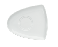 Bauscher, Enjoy - Untertasse asymmetrisch m. 2 Spiegel, weiss, uni, 17,4 x 14,9 cm Bauscher, Enjoy - Untertasse asymmetrisch m. 2 Spiegel, weiss, uni, 17,4 x 14,9 cm