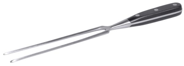 Tranchiergabel mit Melamin Griff, Messerstahl, Zinken: 17 cm, L: 28,5 cm