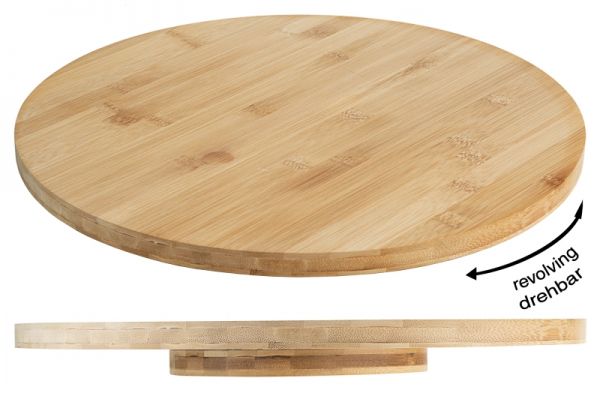 Holzplatte, drehbar, Bambus, D: 35 cm, H: 3,5 cm