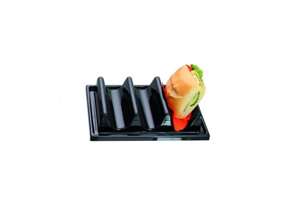 Snack- Verkaufsständer, 290 x 195 x 60 mm, Kunststoff, schwarz