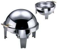 Roll-Top Chafing Dish mit elektrischer Heizplatte, Edelstahl, I: 6,8 ltr., D: 47 cm, H: 44 cm Roll-Top Chafing Dish mit elektrischer Heizplatte, Edelstahl, I: 6,8 ltr., D: 47 cm, H: 44 cm