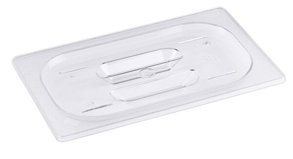 Auflagedeckel GN 1/4 zu Serie 8214, Griffmulde, Polycarbonat, 26,5 x 16,2 cm