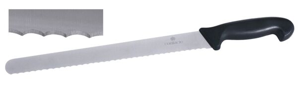 Schinkenmesser, Wellenschliff, Klingenlänge: 30 cm, L: 43 cm