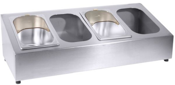 Besteckkasten für 4 Einsätze für Bestecke GN 1/4 7002/001, Edelstahl, 72,5 x 32 x 22 cm
