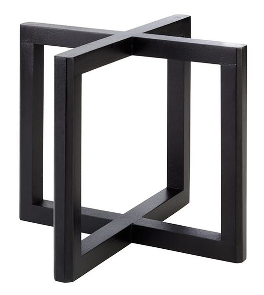 Buffetständer WOOD, 20 x 20 cm, H: 17,5 cm, Akazienholz, schwarz